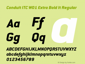 Conduit ITC W01 Extra Bold It