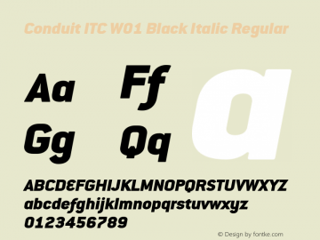 Conduit ITC W01 Black Italic