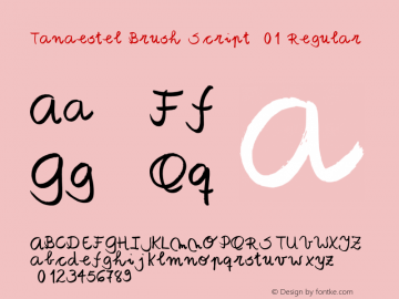 Tanaestel Brush Script 01