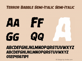 Terror Babble Semi-Italic