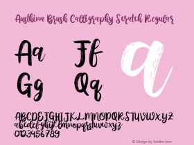 Austhina Brush Calligraphy Scratch