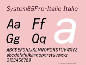 System85Pro-Italic