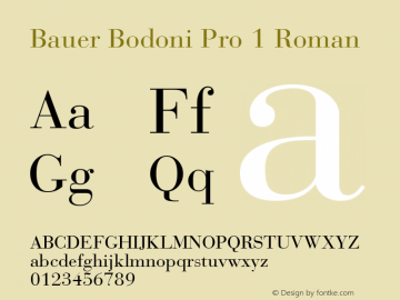 Bauer Bodoni Pro 1