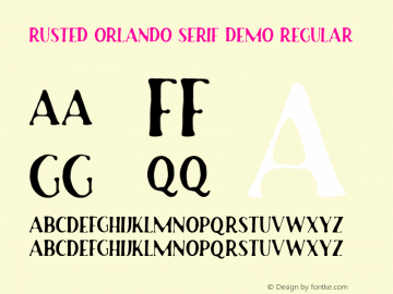 Rusted Orlando Serif Demo