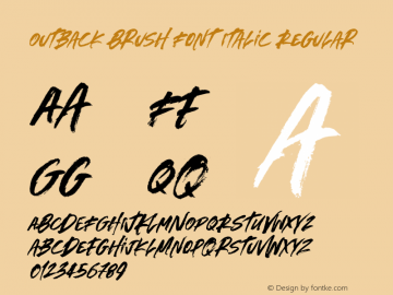 Outback Brush Font Italic