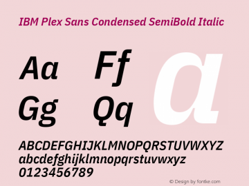 IBM Plex Sans Condensed SemiBold