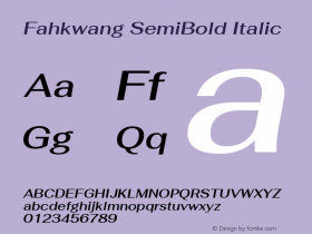 Fahkwang SemiBold