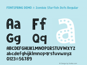 FONTSPRING DEMO - Zombie Starfish Dots