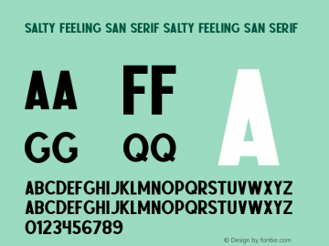 Salty Feeling san serif