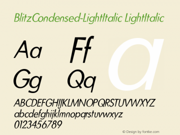 BlitzCondensed-LightItalic