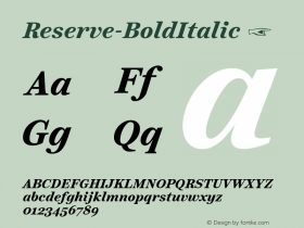 Reserve-BoldItalic