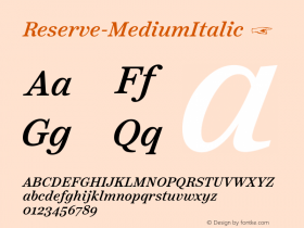 Reserve-MediumItalic