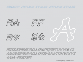 xBONES Outline Italic