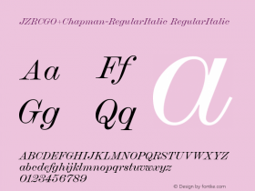 JZRCGO+Chapman-RegularItalic