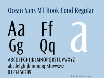 Ocean Sans MT Book Cond