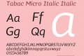 Tabac Micro Italic