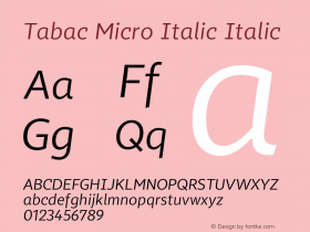 Tabac Micro Italic