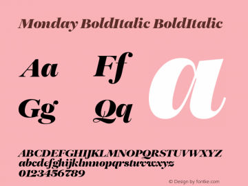 Monday-BoldItalic