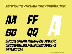 Mister Twisted Condensed Italic