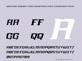 Kreature Kombat Xtra-Condensed Italic