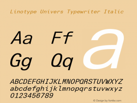 Linotype Univers Typewriter