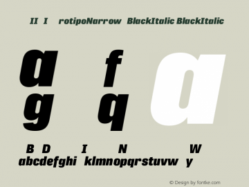 MAIIXI+ProtipoNarrow-BlackItalic