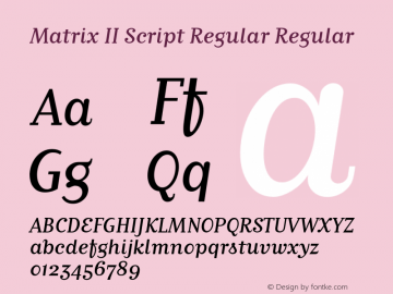 Matrix II Script Regular