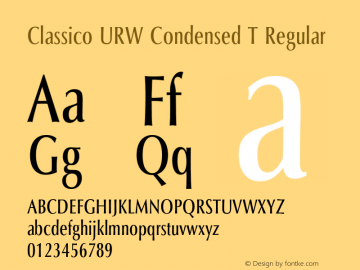 Classico URW Condensed T