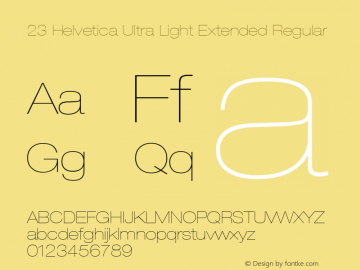 23 Helvetica Ultra Light Extended