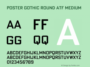 Poster Gothic Round ATF