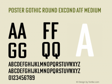 Poster Gothic Round ExCond ATF