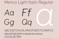 Menco Light Italic