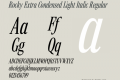 Rocky Extra Condensed Light Italic