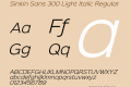 Sinkin Sans 300 Light Italic