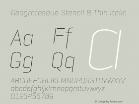 Geogrotesque Stencil B