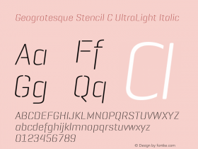 Geogrotesque Stencil C