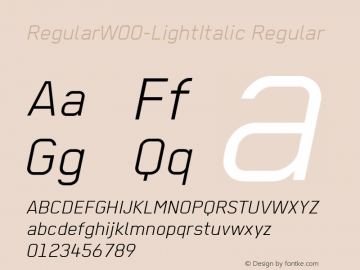 RegularW00-LightItalic