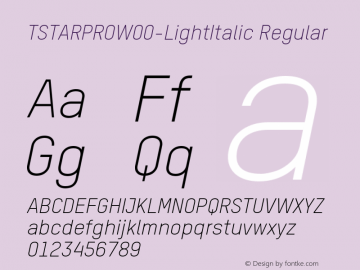 TSTARPROW00-LightItalic