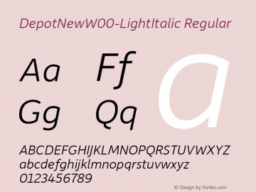 DepotNewW00-LightItalic