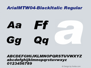 ArialMTW04-BlackItalic