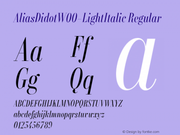 AliasDidotW00-LightItalic