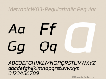 MetronicW03-RegularItalic