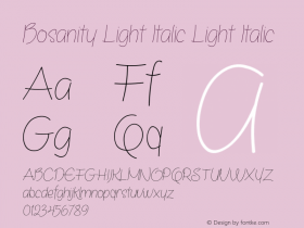 Bosanity Light Italic