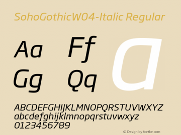 SohoGothicW04-Italic