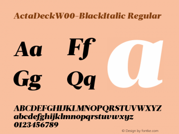 ActaDeckW00-BlackItalic