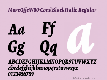 MoreOffcW00-CondBlackItalic