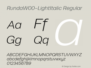 RundaW00-LightItalic