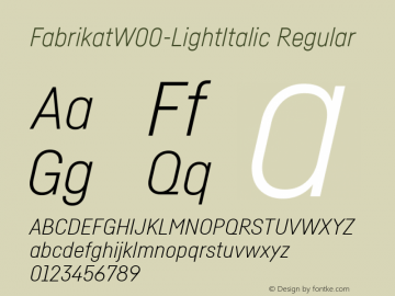 FabrikatW00-LightItalic