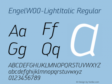 EngelW00-LightItalic