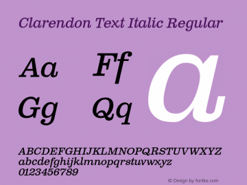 Clarendon Text Italic